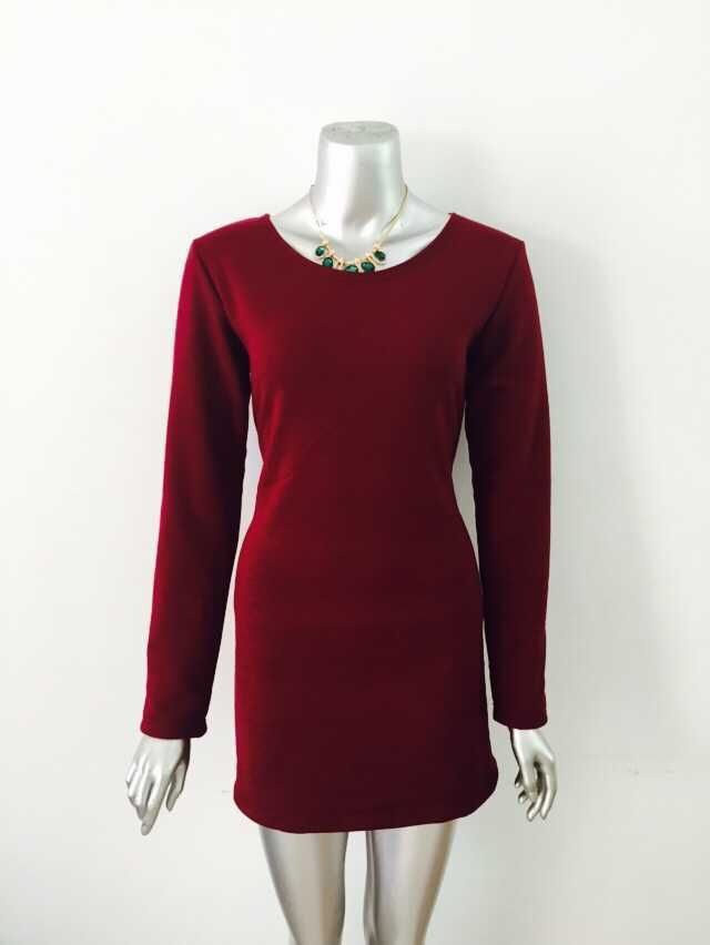 2021秋冬款速卖通欧美风不倒绒时尚加厚加绒大码长袖连衣裙 8色