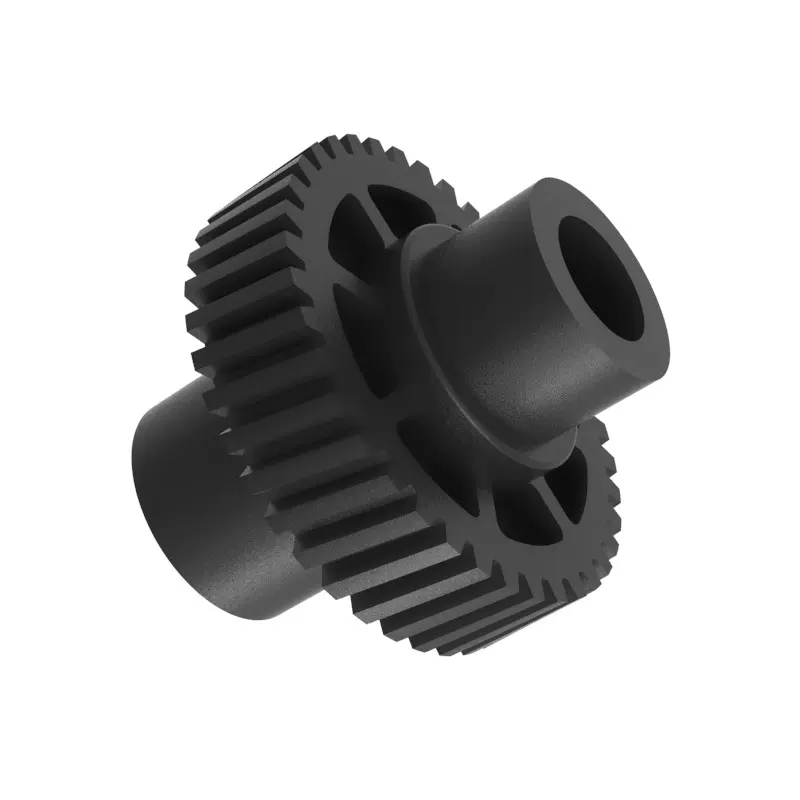 蜗轮 斜齿 来复线POM齿轮升降套 线性推杆 拉杆减速齿轮组件 模具