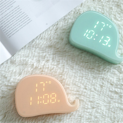 Cross border LED multi-function children Bedside whale Dolphin Alarm Cartoon animal alarm clock personality fashion Desk Clock