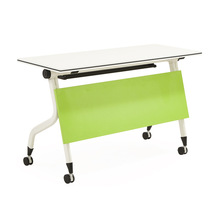 長方形折疊移動時尚現代鋼制會議桌培訓桌移動拼接辦公培訓桌長桌