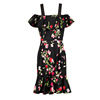 New summer gentle lotus leaf edge floral suspender skirt fishtail skirt