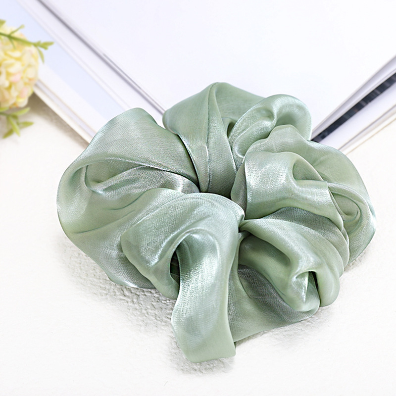 The New Fabric Head Rope Hair Accessories Super Large Intestine Ring Solid Color Hair Ring Wholesale display picture 7