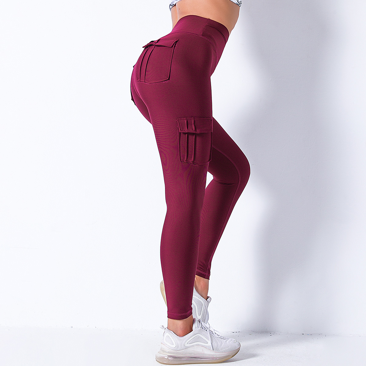 Multi-pocket Stitching Skinny Yoga Pants NSNS10678