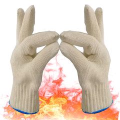 Factory-made custom-made heat-insulating and scald-proof gloves for foreign trade, double-layer extra-large size cotton microwave oven gloves with high temperature resistance up to 350 degrees.