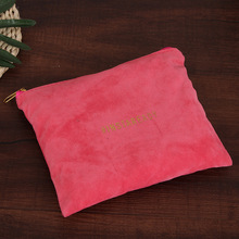 加厚长毛绒束口袋红色小号布袋黑色蓝色绒布袋文玩高档串珠锦囊袋