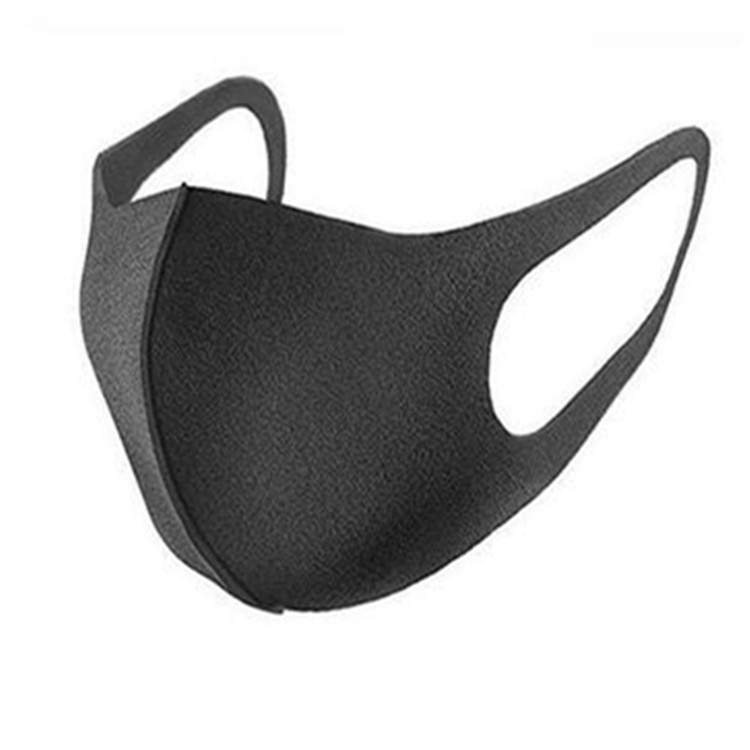 现货黑色海绵口罩 时尚防尘防花粉可水洗出口品质防嗮口罩|ms