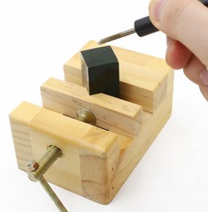 松木小號印床 刻床木質 石料刻章固定 篆刻工具套裝印章夾具