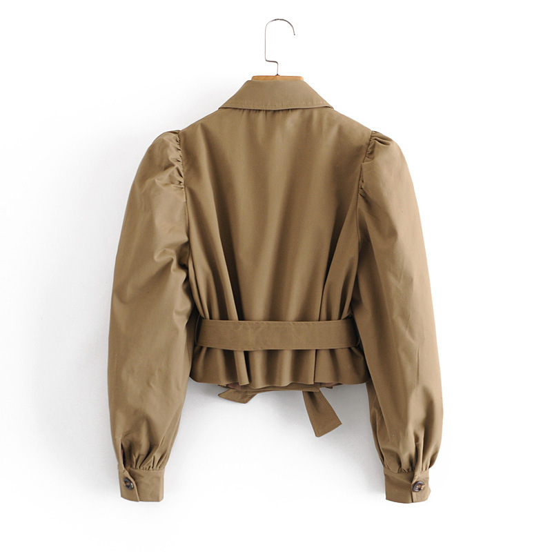 double-breasted short windbreaker jacket NSAM3242