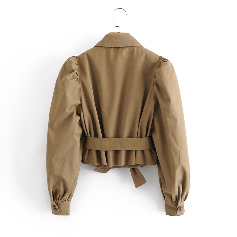   double-breasted short windbreaker jacket  NSAM3242