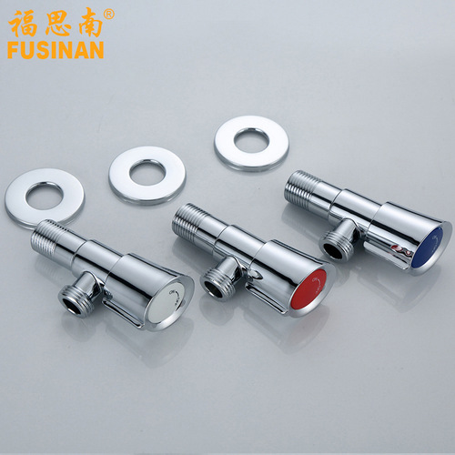 Factory Direct Sale Electroplated Stainless Steel Triangular Valve DN15 Toilet Octagonal Water Stop Valve Hot and Cold 4/8-inch Angle Valve