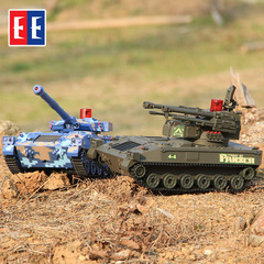 雙鷹兩隻裝大號對戰遙控坦克可開炮發射充電動兒童玩具履帶式男孩