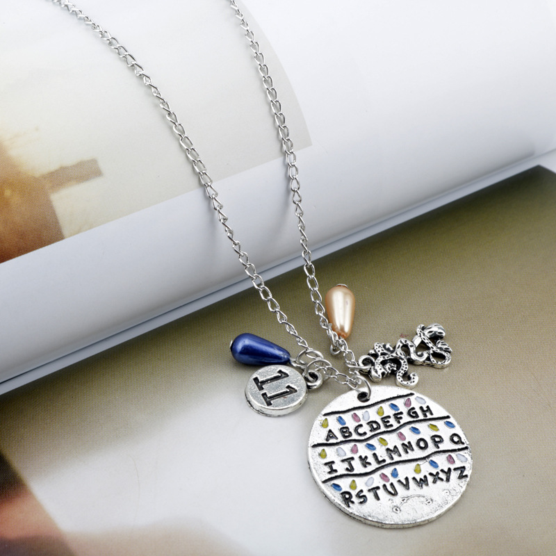 Fashion Letter Alloy Enamel Rhinestones Unisex Necklace 1 Piece