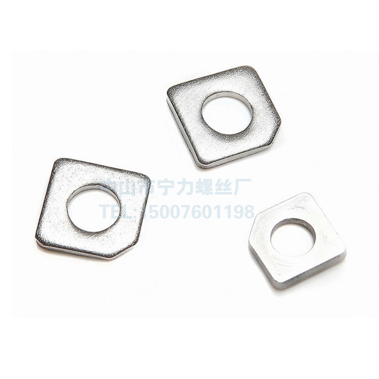 304/316不锈钢槽钢用方斜垫圈 缺角斜垫圈 楔形垫圈方斜垫圈M8-24