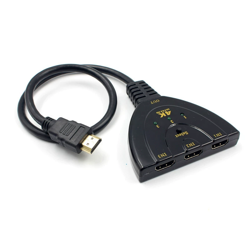 HDMI трехпортовый коммутатор HDMI свинья хвост 3-1 4K HDMI коммутатор 3*1 поддержка PS4 HDR