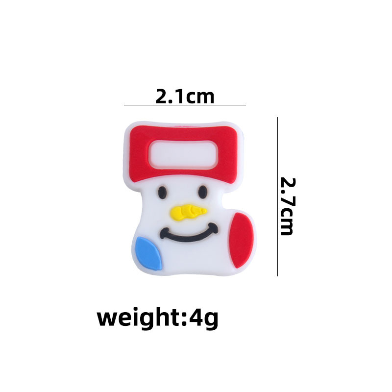 Amazon popular creativo DIY bebé suministros de Navidad calcetines de silicona joyería bebé chupete cadena mordedor Accesorios