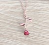 Accessory, red pendant, necklace, chain for St. Valentine's Day, European style, Birthday gift