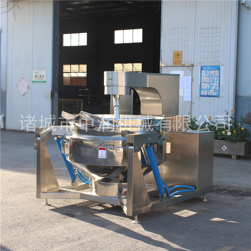 中润 供应高粘度行星搅拌燃气辣椒酱炒锅 工厂炒酱锅