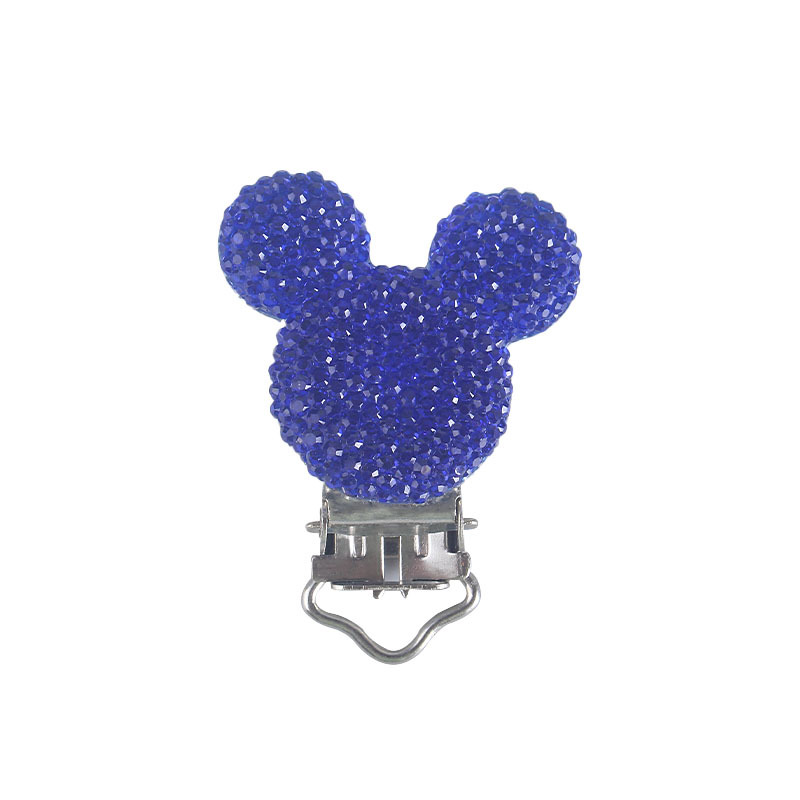 Suministros para bebés de dibujos animados animal chupete clip creativo DIY brillante clip de hierro chupete cadena accesorios de la joyería