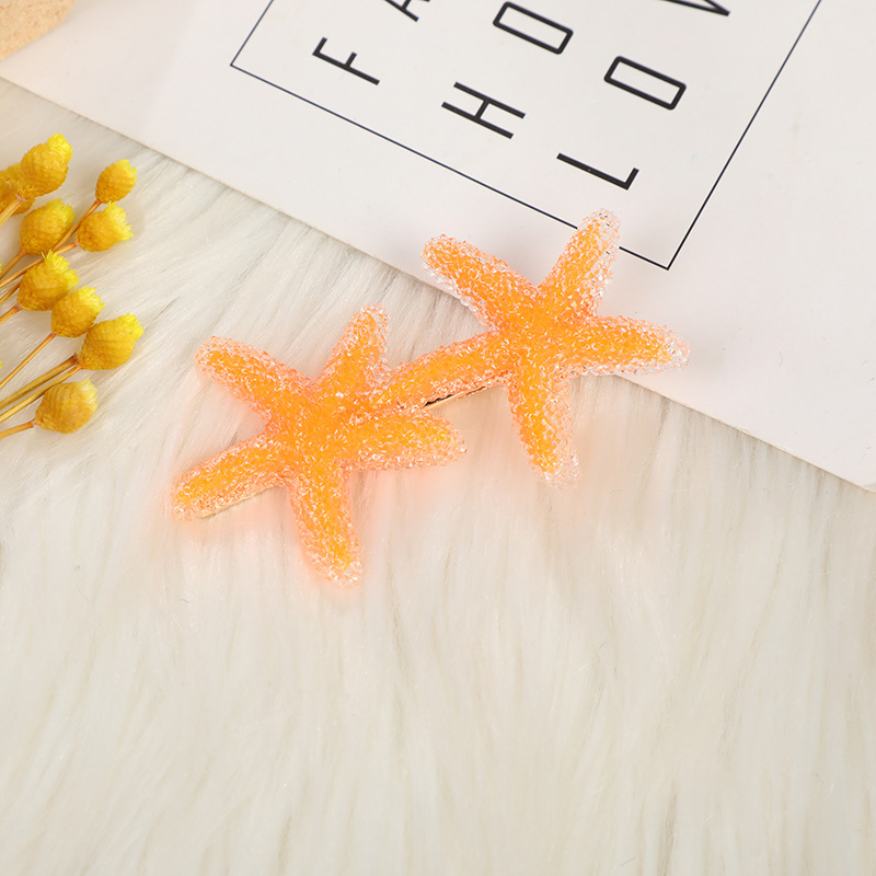 Cute Starfish Alloy Resin Hair Clip 1 Piece display picture 7