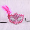 Makeup Dance Xiaowe plus side feather mask, Venice Little Princess Mask Festival Party Stage Performance Prop