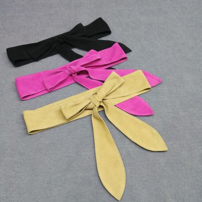 女士蝴蝶結皮腰帶裝飾襯衫皮帶時尚ins風潮配連衣裙子收腰帶子