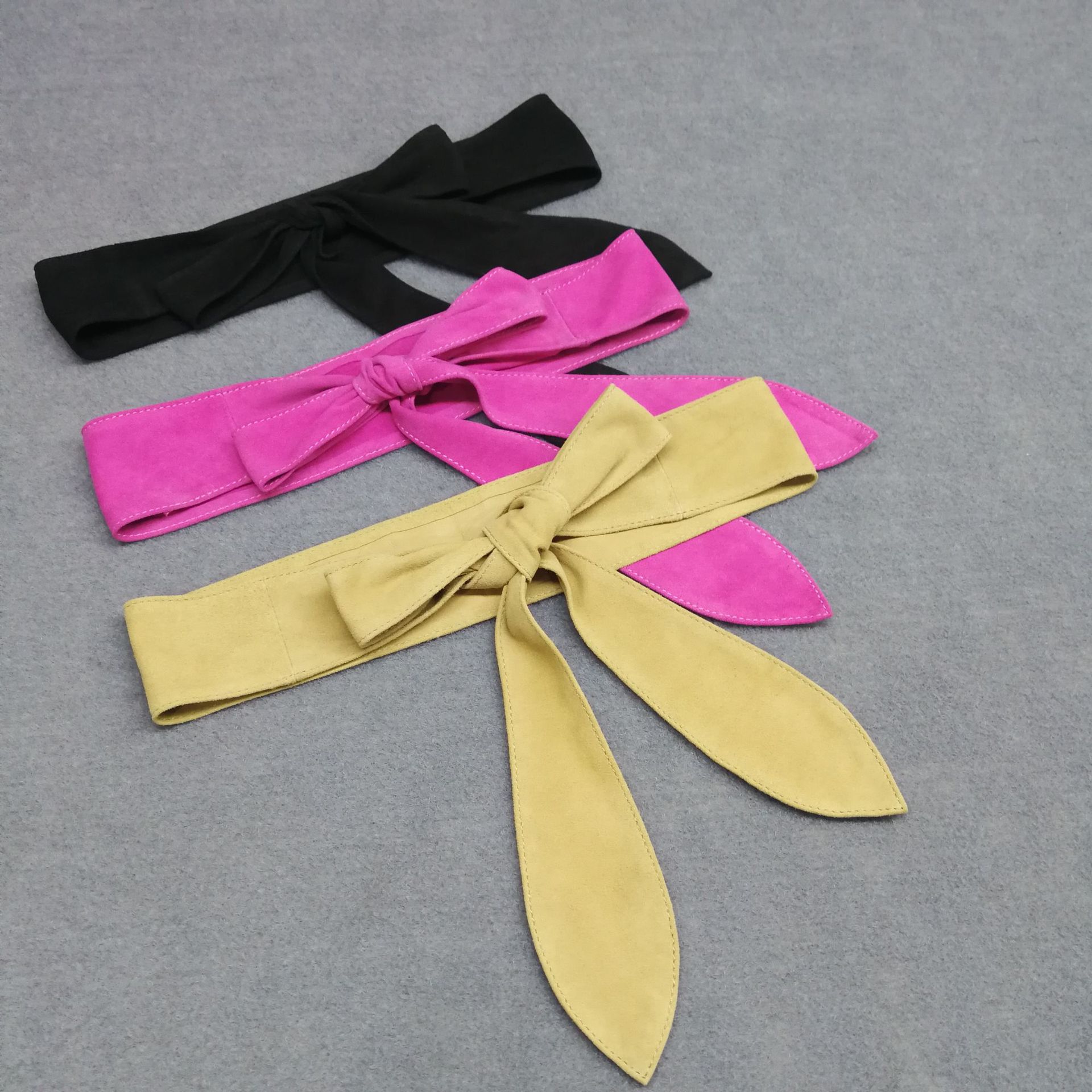 女士蝴蝶結皮腰帶裝飾襯衫皮帶時尚ins風潮配連衣裙子收腰帶子