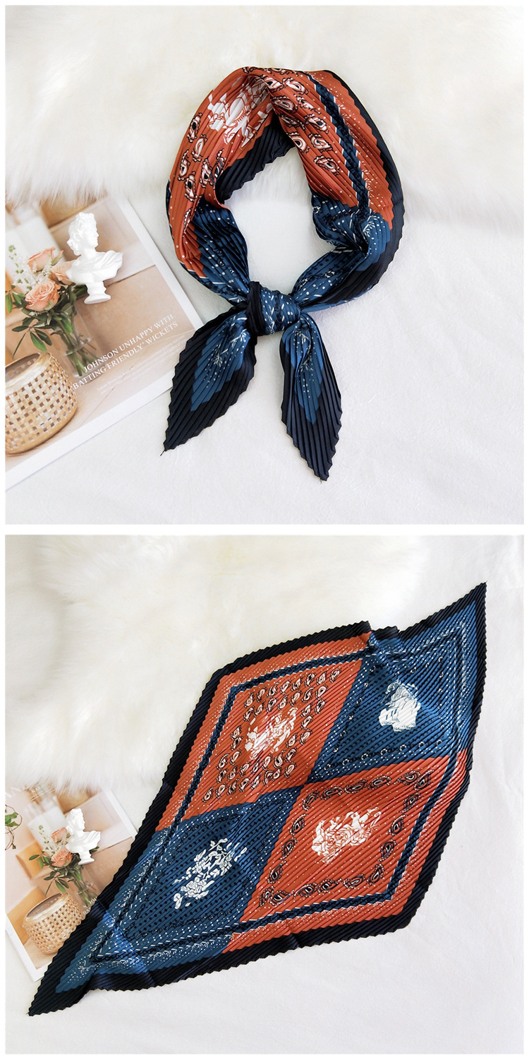 60g Weight Silk Scarf Classification Travel Occasion Polyester Material Spot, Stripe Pattern Spring&Summer Season Unisex Gender Sweet Style Khaki, Multicolor, Grey&Pink, Grey, Red, Green, Blue, Yellow, Black Color Unisex Sweet Spot Stripe Polyester Silk Scarf 5