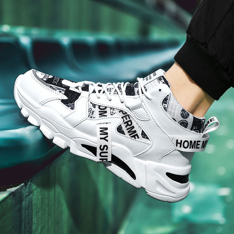 男鞋秋季2021新款透气厚底增高跑步鞋男韩版潮休闲晋江运动鞋男|ru