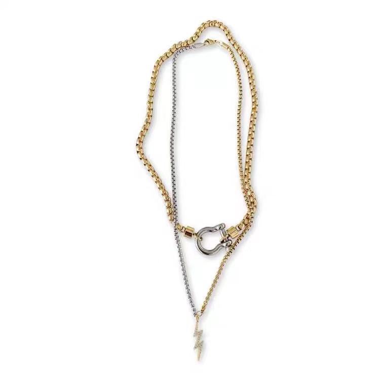 Brass Chain Material Brass Plating U Shape Necklace