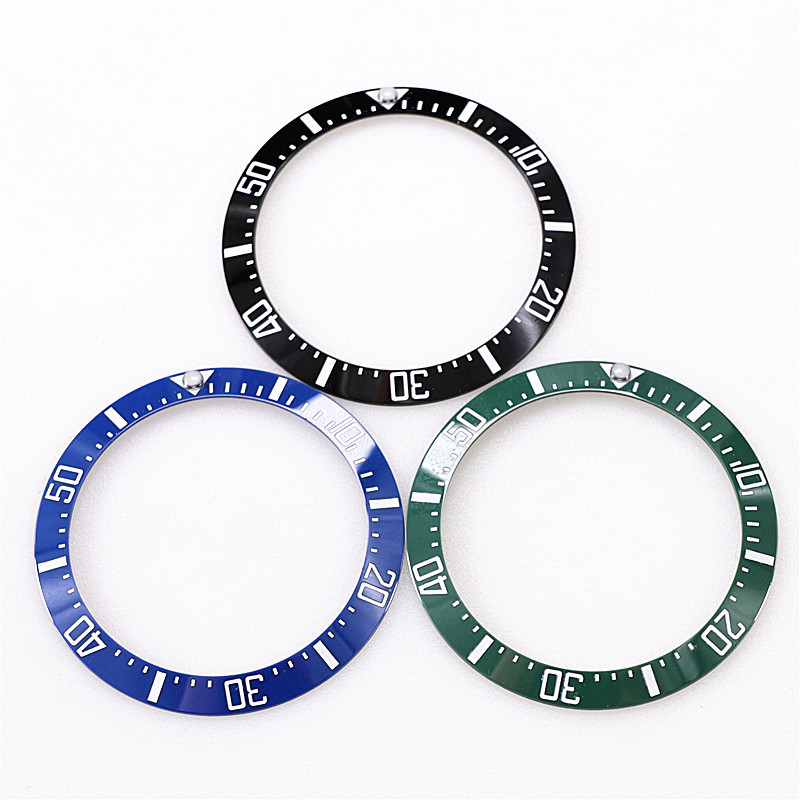 38mm ceramic digital scale ring mouth for Omega Seiko SKX007skx009 water ghost bezel outer ring
