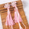 Crystal with tassels, hairgrip, Hanfu, children's hair accessory, flowered, wholesale