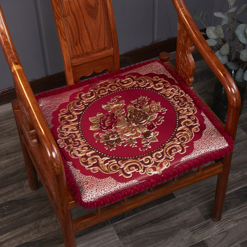 紅木椅子坐墊中式椅墊官帽圈椅太師椅墊辦公室實木沙發坐墊可拆洗