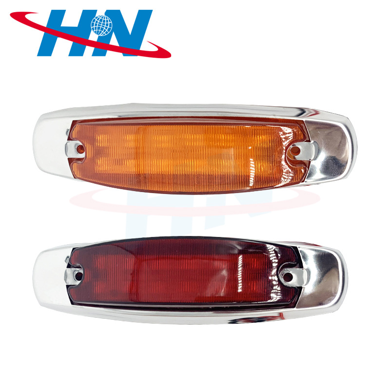 12 24V 12LED naranja rojo camión luz lateral universal luz de trabajo ancho de luz