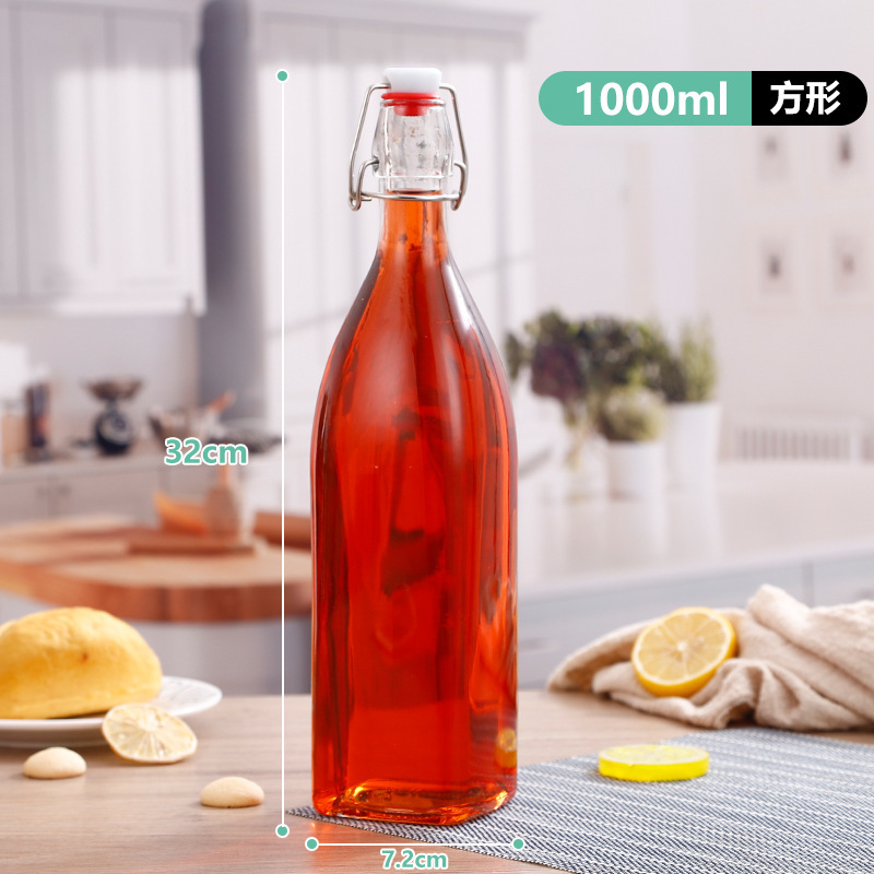 ガラス自家制スナップ白ワインボトル酵素スナップドリンクボトルジュースボトル250ml 500mlキッチンシールオイルボトル|undefined