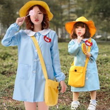 日系保育員改良日常裝幼稚園親子活動秋游活動服含書包帽子配微章