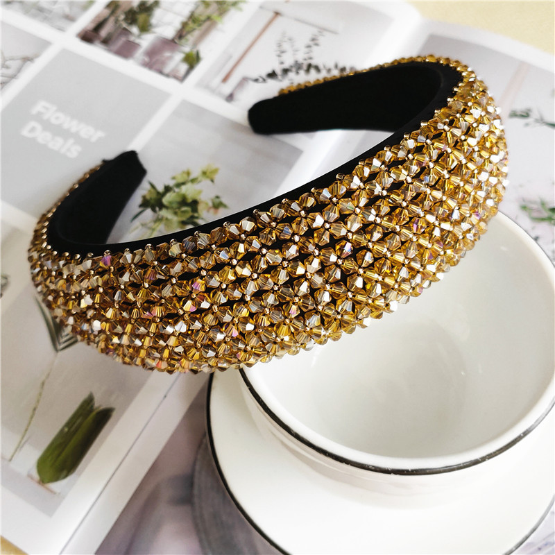 Fashion New Exaggerated Crystal Full Diamond Headband Retro Crystal Headband Accessories Wholesale Nihaojewelry display picture 10