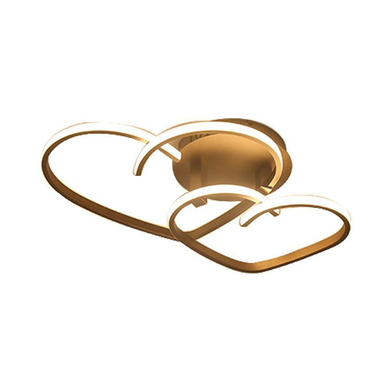 北欧LED吸顶灯现代简约餐厅吸顶灯爱心吸顶灯卧室客厅创意灯具