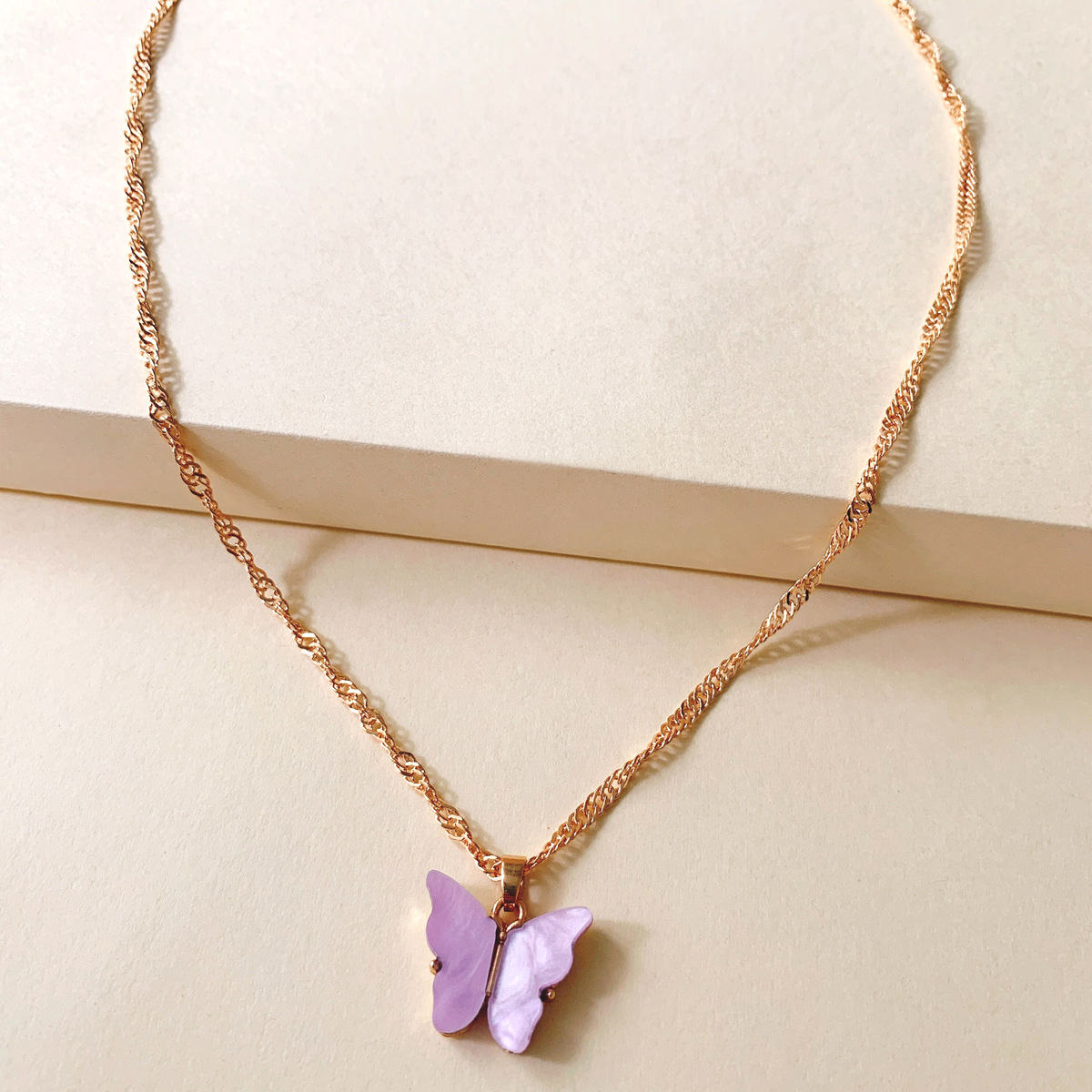 Fashion Wild Accessories Popular Color Butterfly Necklace Clavicle Chain Wholesale Nihaojewelry display picture 17