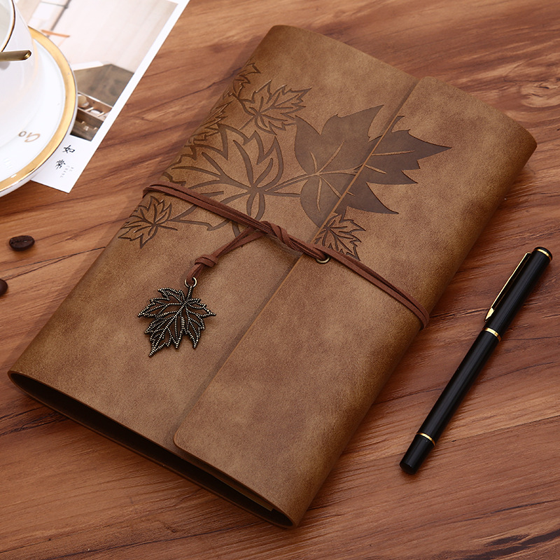 Strap Retro Hand Ledger Discoloration Pu Loose-leaf Notebook Custom Logo Portable With Creative Diary New