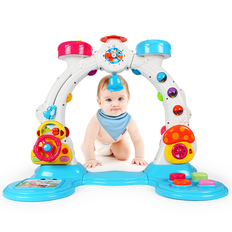 多功能婴儿健身架宝宝早教认知益智玩具钢琴音乐爬行健身架0-6月|ms