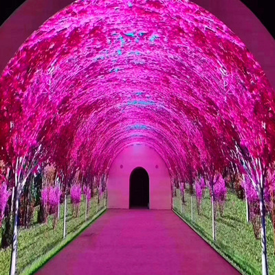 LED Time Tunnel 3D Scenic spot Pass through Time and space Tunnel Arc Full color Allotype Atrium display customized