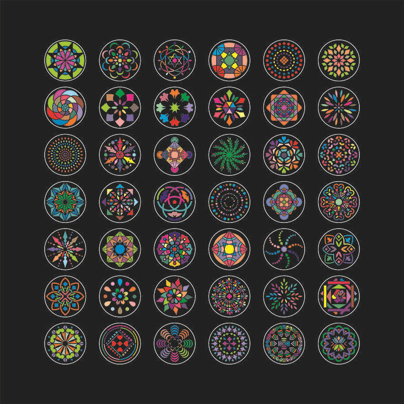Cross-border Amazon 42-piece round Mandala children's painted mandala auxiliary painting Template Cross-border Amazon 42-piece round Mandala children's painted mandala auxiliary painting Template