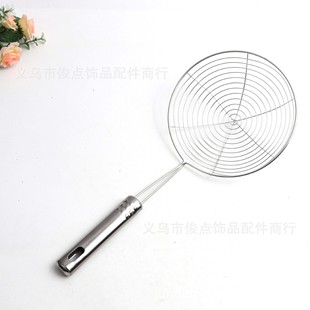 Two yuan store No. 16 rust wire net colander fried spoon noodles spoon filter net spoon wholesale