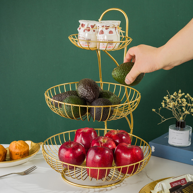 Fruit plate originality Three layer snack tray Dessert display multi-storey Cake Stand Sugar tea A snack Tray wholesale