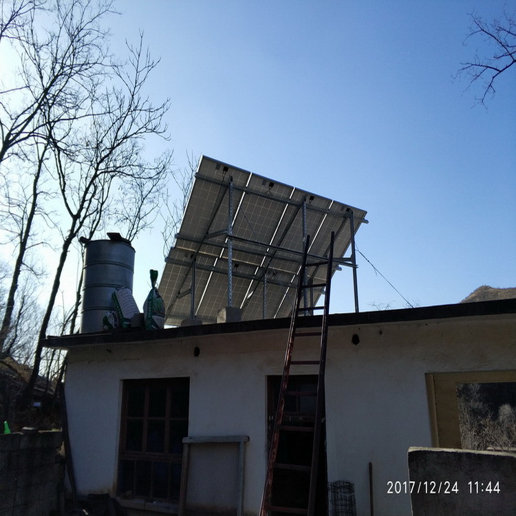 太阳能光伏离网5千瓦发电系统 厂房光伏离网发电站蓄电池逆变器