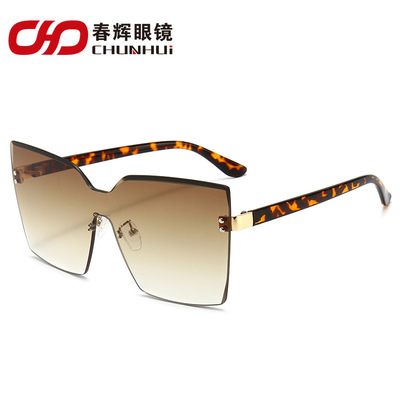 W09无框连体切边太阳镜 跨境欧美潮款|ru