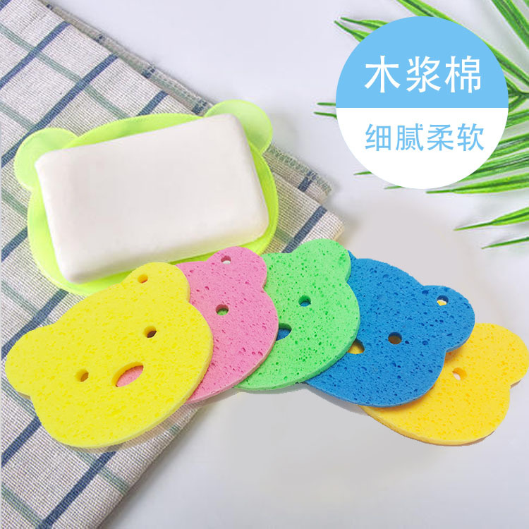 卡通造型亲肤沐浴棉柔软细腻宝宝搓澡巾木浆棉成人搓澡神器海绵擦|ms