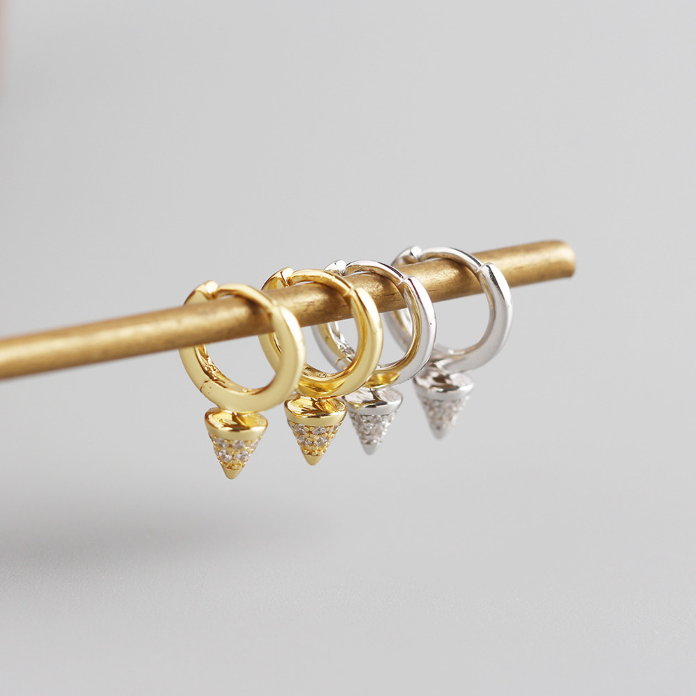 Geometric Fashion Gem Plating Earrings Ear Studs display picture 3