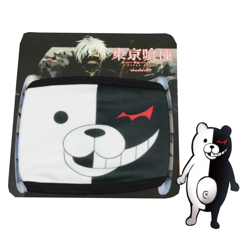 弹丸论破黑白熊口罩二次元动漫周边男女防尘防雾面罩现货