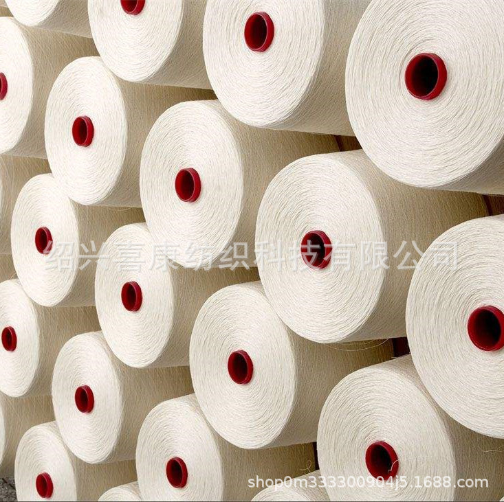 供应 原色涤亚麻纱 亚麻涤纶纱 T/L 7030 21S 喜能